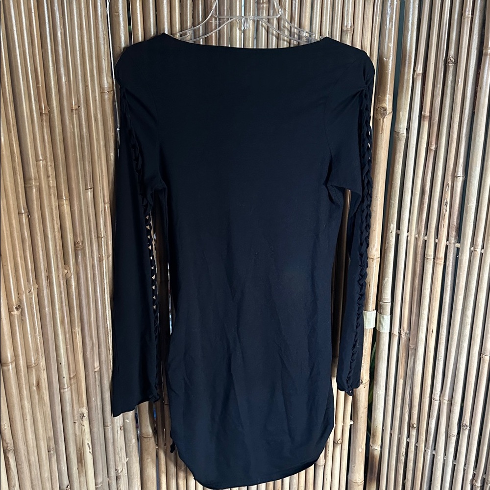 Slit Weave Bamboo Cinch Dress - Picture 8 of 9